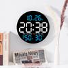 Simple Living Room Wall Clock Electronic Multi-function Household Clock with Temperature and Humidity Silent Clock 5501
