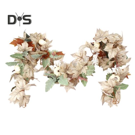 Autumn White Maple Vine Easy Care Harvest Decor Unique Design Rattan for Thanksgiving Halloween Accessories