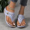 Cool slippers for women's summer new large size hollow metal thick bottom cool slippers for women