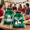 Christmas Gift Bag Eco-Friendly Candy Storage Bag Christmas Drawstring Pouch Festive Jewelry Packaging Bag For Christmas Party