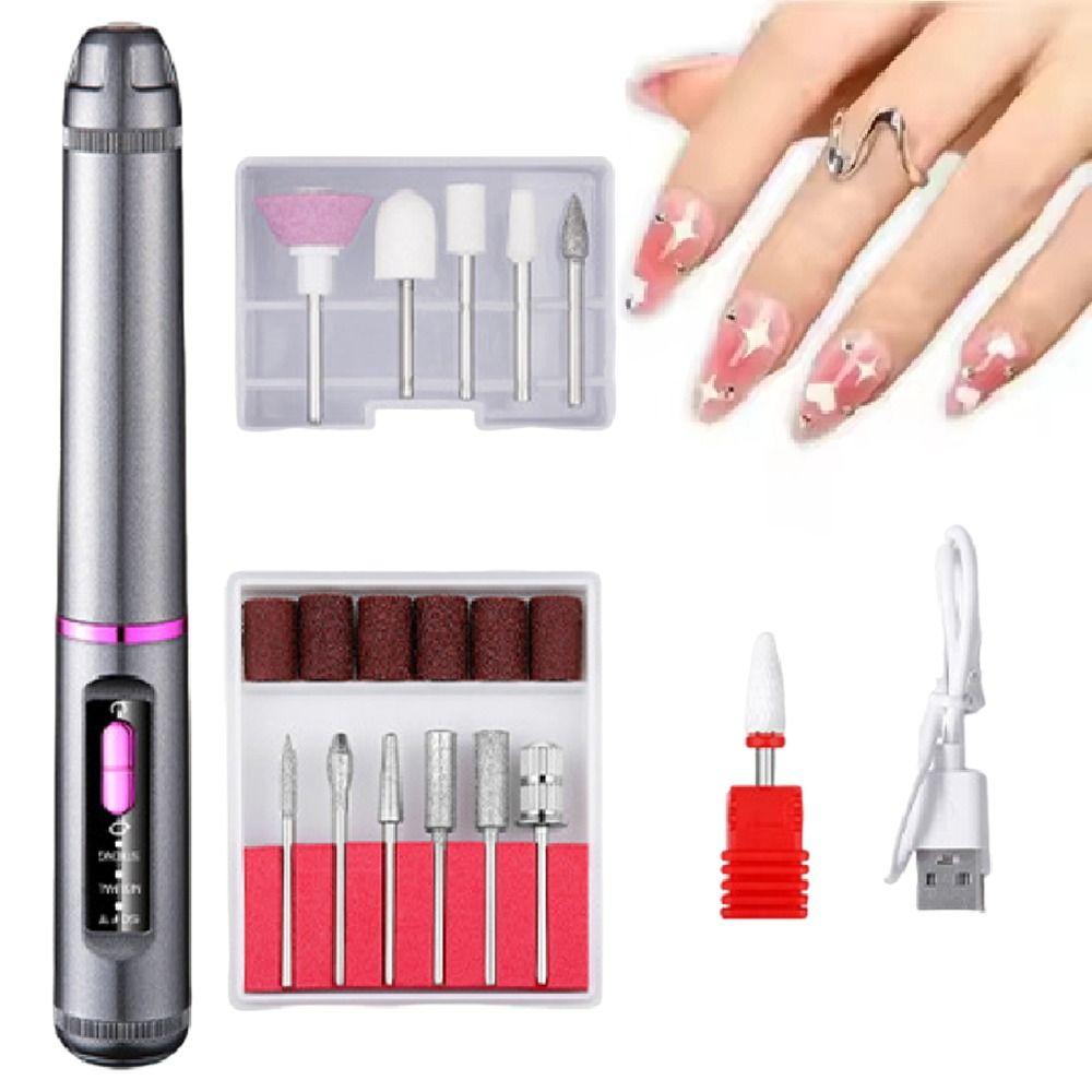 Portable Electric Nail Drill Machine High-Speed Electric Nail Polisher Sanding File Pen  Nail Salon