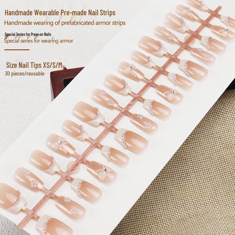 

Handmade Gradient Rhinestone Press-On Butterfly Nails - Summer Hot Girl Edition