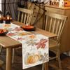 Fall Table Runner Pumpkin Maple Leaf Watercolor Vintage Table Runners Seasonal Autumn Thanksgiving Harvest Home Kitchen Dining Party Decorations