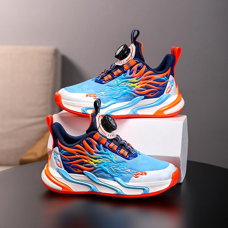 Boys Shoes New Spring and Autumn Mesh Children's Sports Shoes Primary School Students Casual Running Shoes Winter Leather
