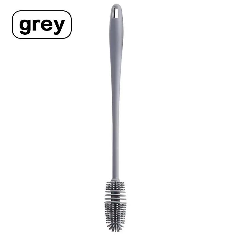 

Silicone Cup Brush Long Handle Glass Cleaner for Kitchen Wine Bottle Scrubber Cleaning Tool темно-сірий