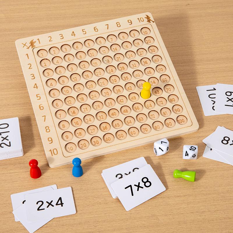 Montessori Educational Wooden Toys Children Baby Math Toys 99 Multiplication Table Math Arithmetic Teaching Aids for Kids Gifts