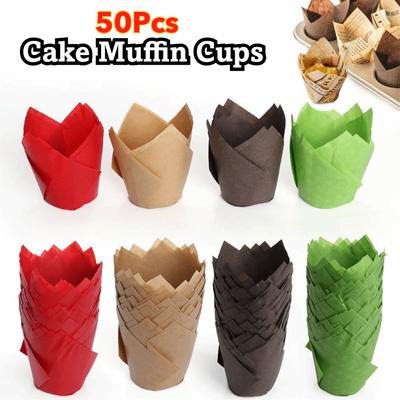 Bakeware Tulip Baking Cup DIY Greaseproof Paper New Cake Muffin Cups  Party Supplies