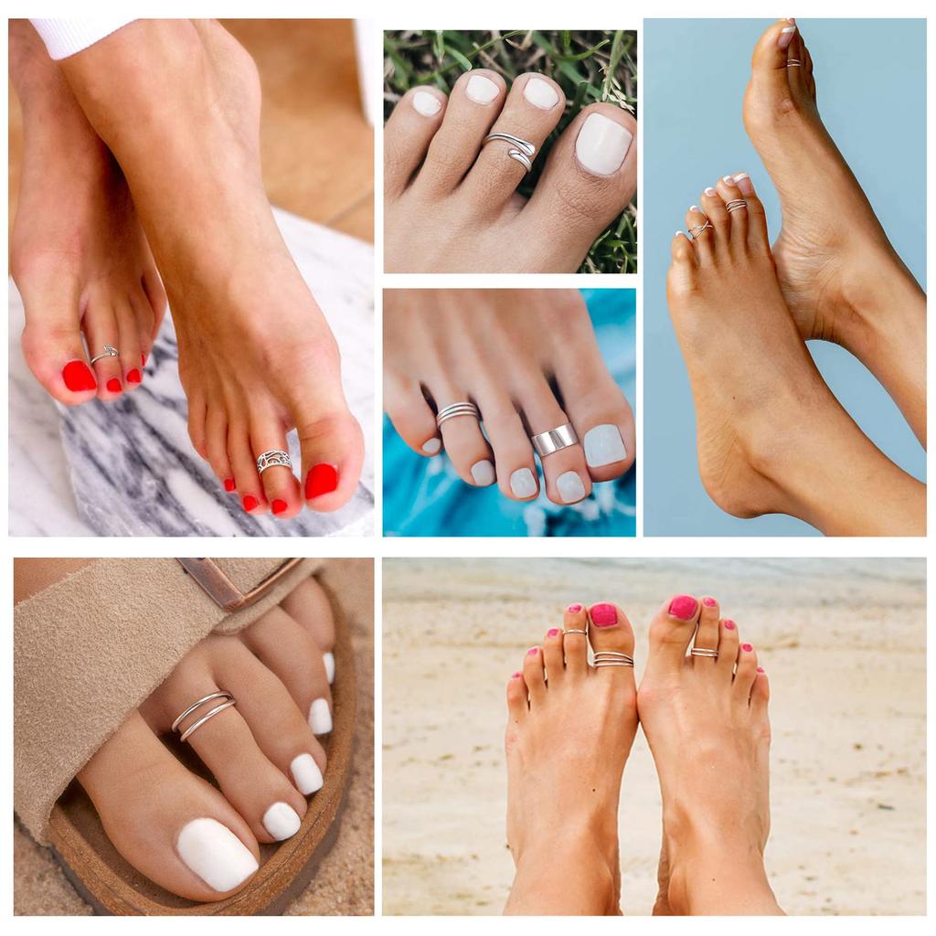 [Suplight] Silber 925 Zehenring, Beliebter kleiner Fingerring, Einheitsgröße, Einfacher hawaiianischer Schmuck für Damen