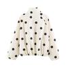 2026 summer new European and American cross-border women's clothing street fashion polka dot bomber jacket w025 12535