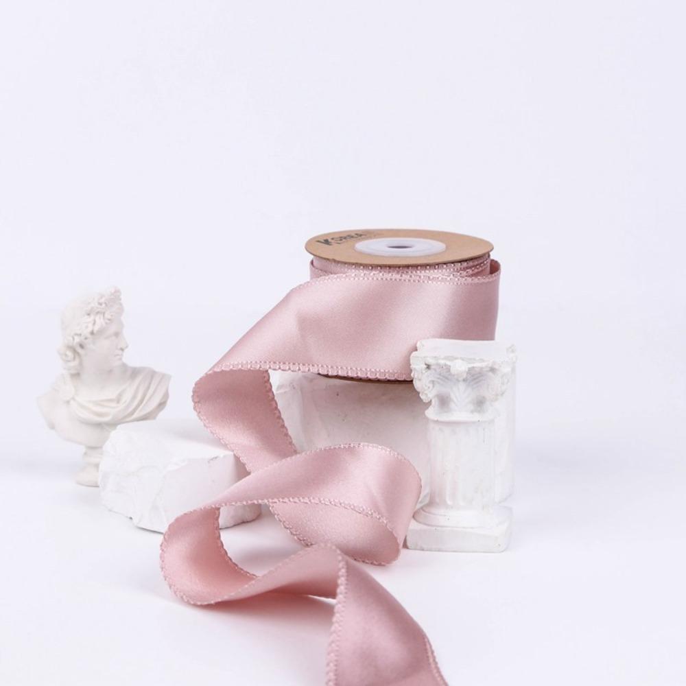 

10 ярдов 40 мм однотонные ленты двусторонняя кружевная лента подарочная упаковочная лента ткань розовый