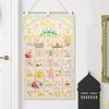 Ramadan Decor Canvas Countdown 30 Day Advent Calendar Bag  For Muslim Islamic Kid Boy Girl Ramadan Decor Hanging Organizer