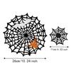 Non-slip Spider Web Coaster Hollow Out Felt Cup Mat Bat Halloween Spider Web Placemat  Party