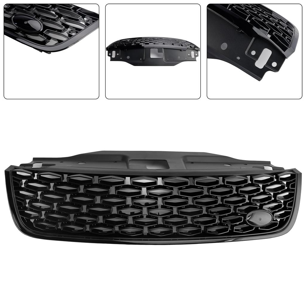 Dynamischer Stil Frontgrill Passform Land Rover Discovery 5 L462 2017-2020 Schwarz