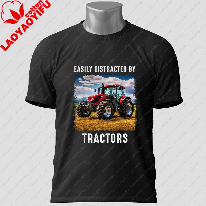 Unisexs Funny GerUnisex Tractor TShirt with Du Fährst SUV 100 Cotton Short Sleeve Casual Humor Style Outdoor Sports Tshirt