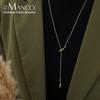 Accessible Luxury Cold Wind Long Female Titanium Steel Korean Style Sweater Chain