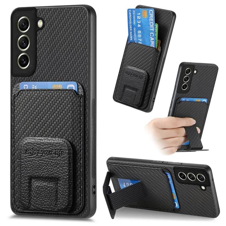 

C1-11 for Samsung Galaxy S21 FE 5G Case Card Slots Phone Cover Folding Kickstand