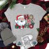 NEW Christmas Santa Claus Ho Ho Ho Print Casual T-Shirt Women Men T Shirt Summer Casual Short Sleeve Harajuku Tops Unisex Tops