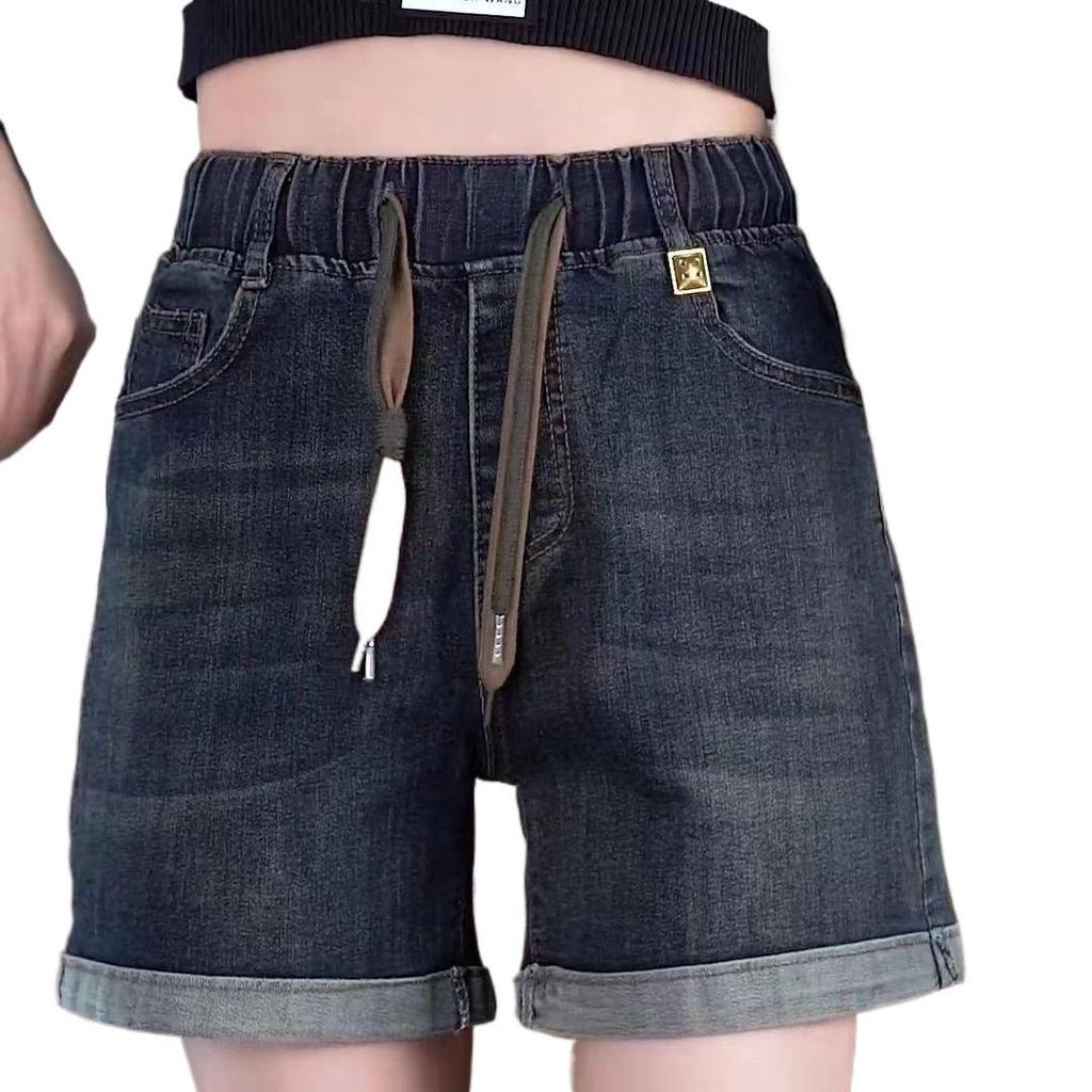 2026 High-Waist elastische Jeans-Shorts: Sommer locker, Große Größen, Schlankmachende Heiße Shorts