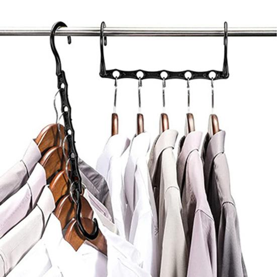 5 stk kleshenger Sterk lastbærende sammenleggbar anti-slipp Anti-skli multifunksjonell fem-hulls tilkoblingskrok Hjemmeforsyning