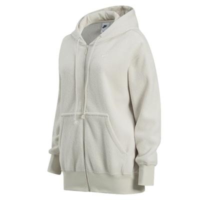 Hooded Zip-Up Sports Casual Jacket Women Jackets White FZ1268104