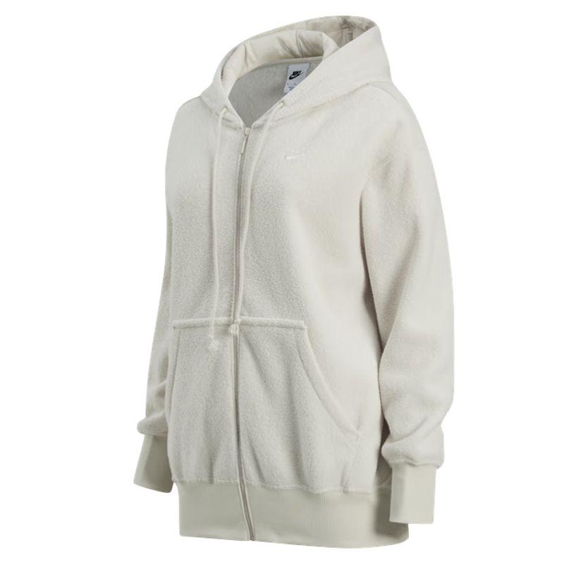 Nike Hooded Zip-Up Sports Casual Jacket Women Jackets White FZ1268104