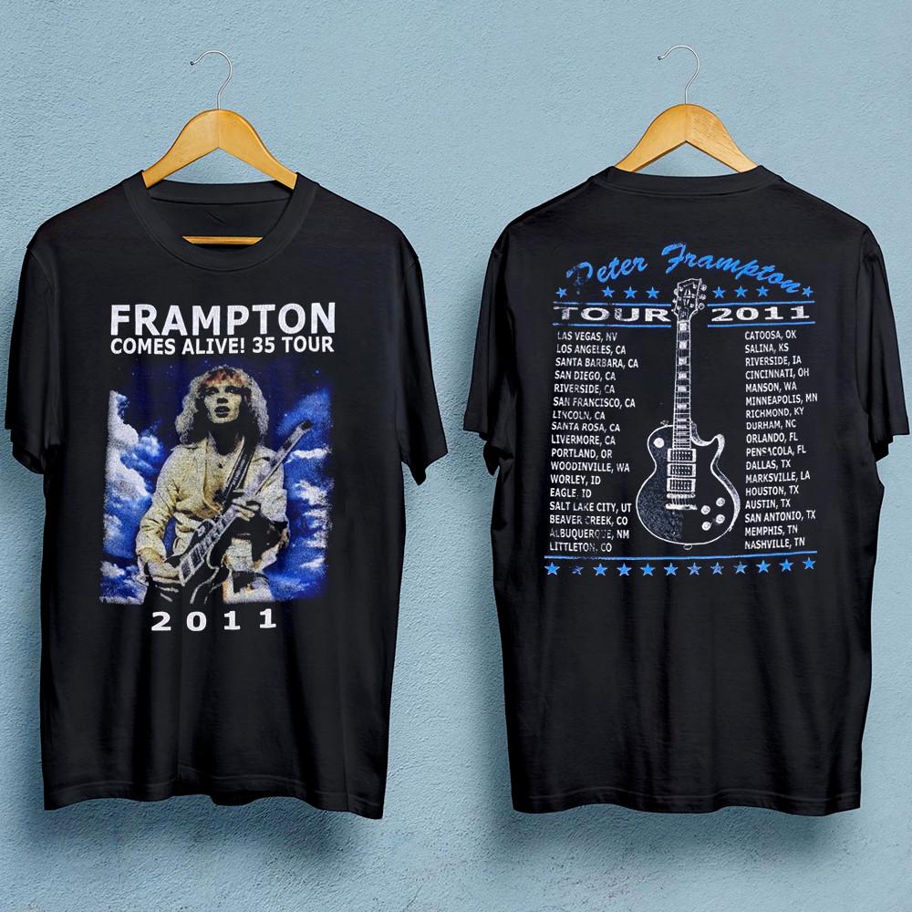 2 sides Comes Alive Peter Frampton Shirt Classic Black Unisex S-5XL 2B0030 S