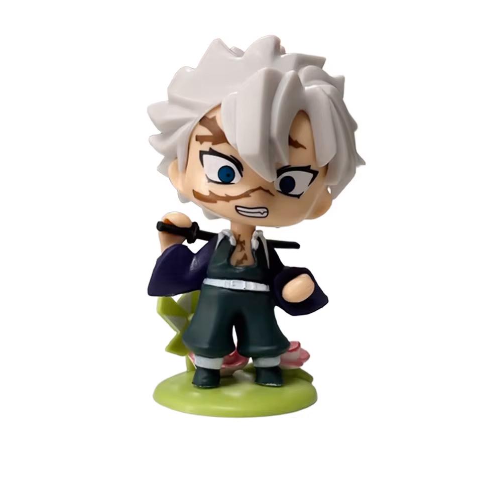 ! Anime Demon Slayer Blind Box Figure Tanjiro Kamado Nezuko cartoon PVC Model Desktop Ornament Child Christmas  New Year Gift