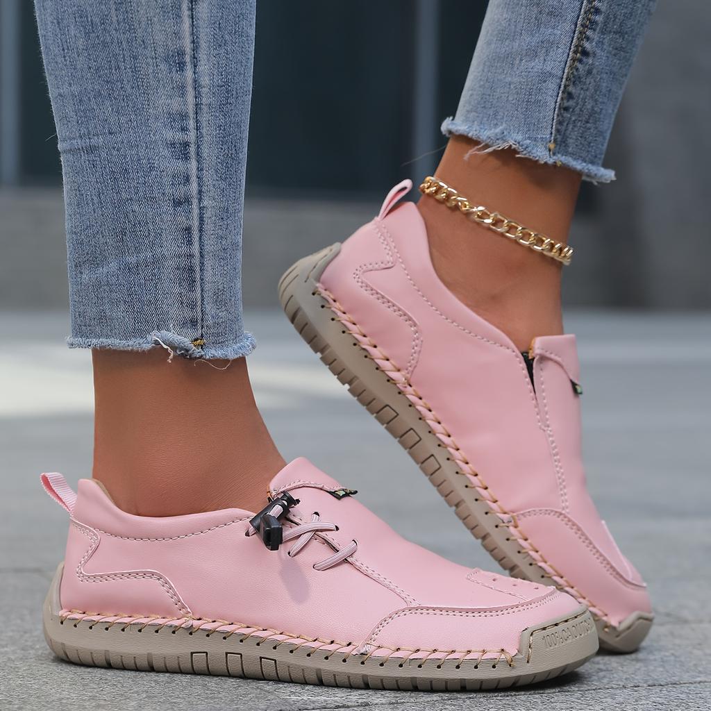 Handgenähte lässige Sportschuhe im britischen Stil, Zehenkappe aus Gummi gegen Stöße, rutschfeste, verschleißfeste Außensohle