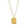 Stainless Steel Photo Frame Necklace Moon Sun Couple Choker Chain Heart Photo Pendant  Jewelry