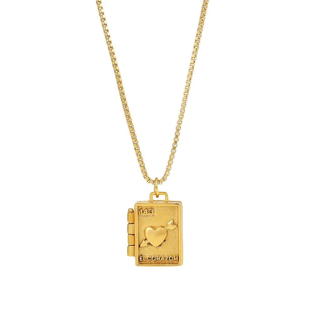 Stainless Steel Photo Frame Necklace Moon Sun Couple Choker Chain Heart Photo Pendant  Jewelry