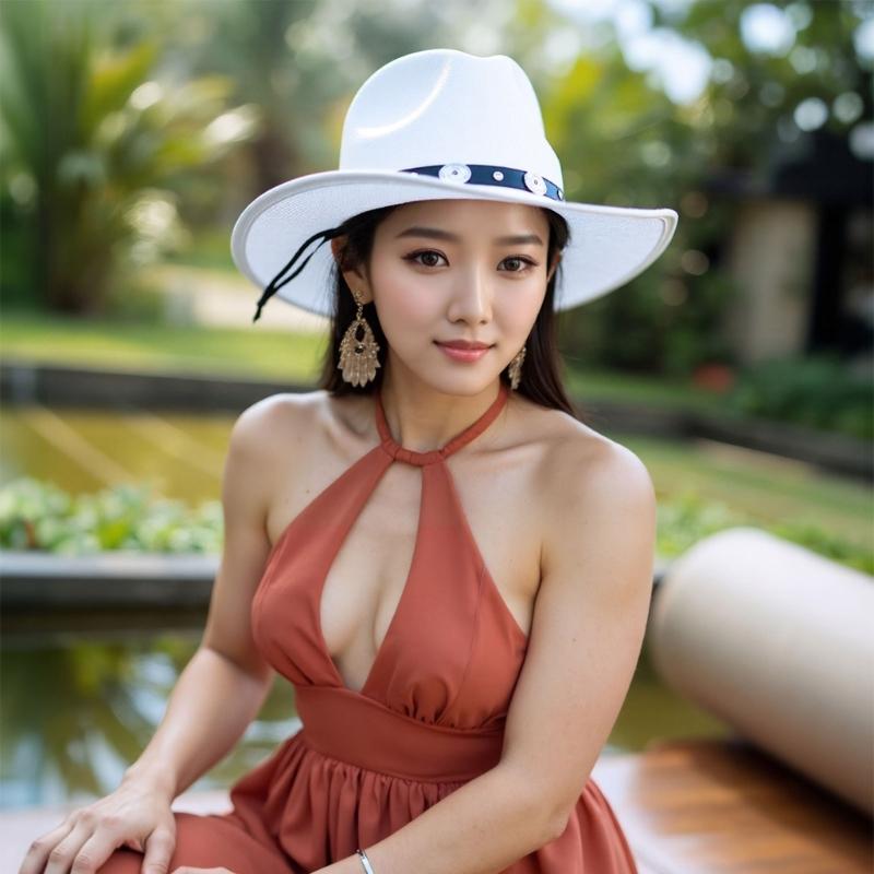 European Wool Rolled Design Unisex Sun Hat For Outdoor Travel