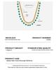 European & American Titanium Steel Geometric Turquoise Double-Layer Clavicle Chain Necklace for Women - Fashionable & Versatile Design