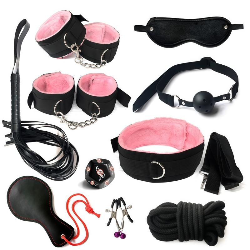 Adjustable Leather BDSM Bondage Set Body Harness Handcuffs Straps Erotic Intimate Party Game Adult Toys for Couples