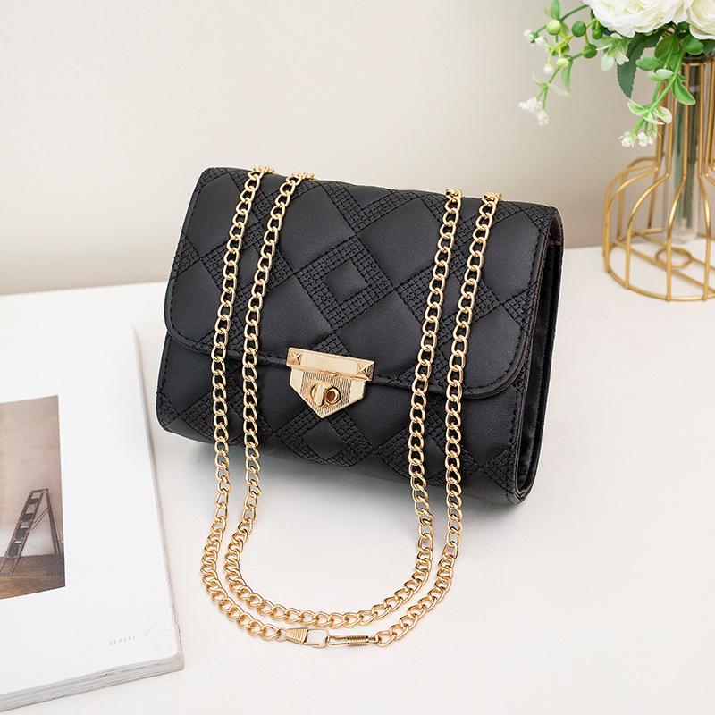 

Personalized diamond embossed styling bag 2025 temperament simple women s chain crossbody small square bag elegant mobile phone bag чорний