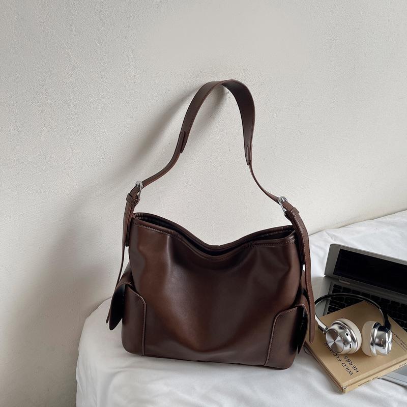 2025 Autumn New Retro Large-capacity Tote Bag Women's Shoulder Messenger Fashion Bag Daily Commuter Temperament Women's Bag