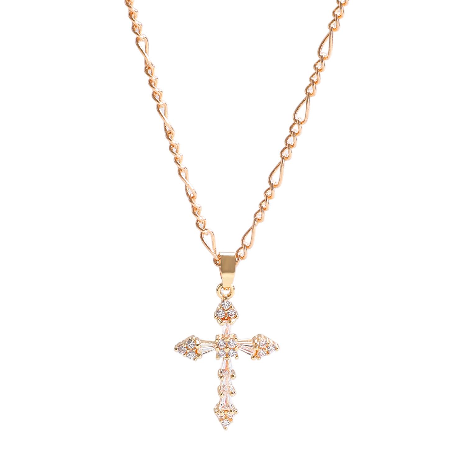 2026 Cross Pendant Necklace With Crystal Cubic Zircon For Women Fashion Zircon Accessories