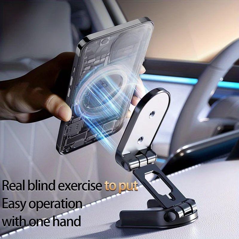 360° Rotation Magnetic Car Phone Holder Stand Adjustable MINI GPS Mount in Car Dashboard For iPhone 16 15 Samsung Xiaomi Bracket