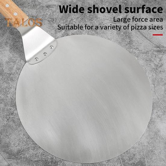 Lopatka na pizzu z nerezové oceli Velká kulatá lopatka Kuchyňská trouba Špachtle na pizzu Široký povrch Bezpečné nástroje na pečení pro domácí restaurační pekárnu