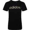 Gfx Ss T Linear Round Neck Pullover Fashion Short Sleeve Regular T-Shirt Women Tops Black DM5347