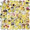 50 Fun Cartoon Banana People Stickers Different Expressions Creative Laptop Handbook Material Decoration