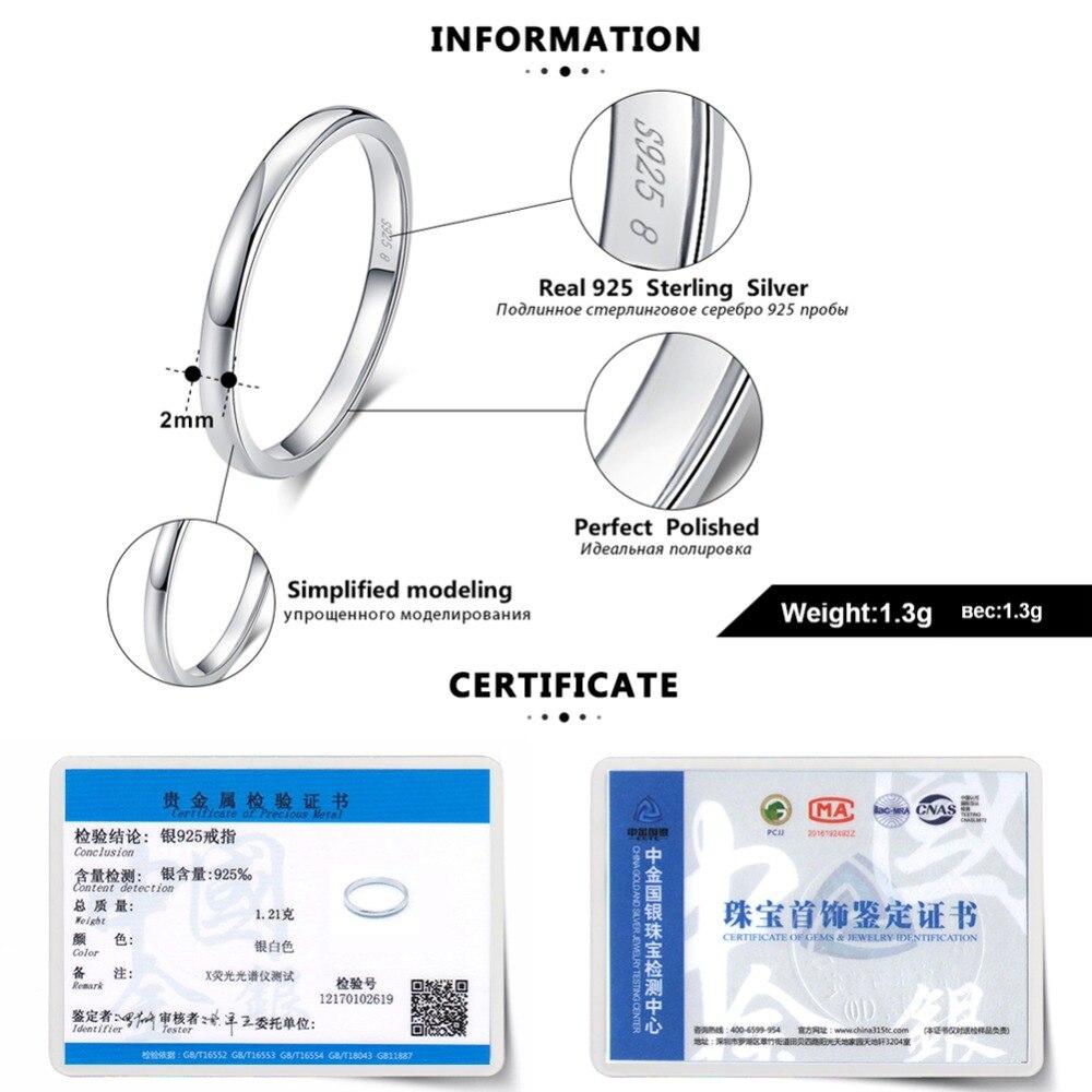 Orsa Jewels 100 %Real 925 Sterling Silver Rings For Women Simple  Classic Wedding Ring Fashion Female Wholesale Jewelry Sr74