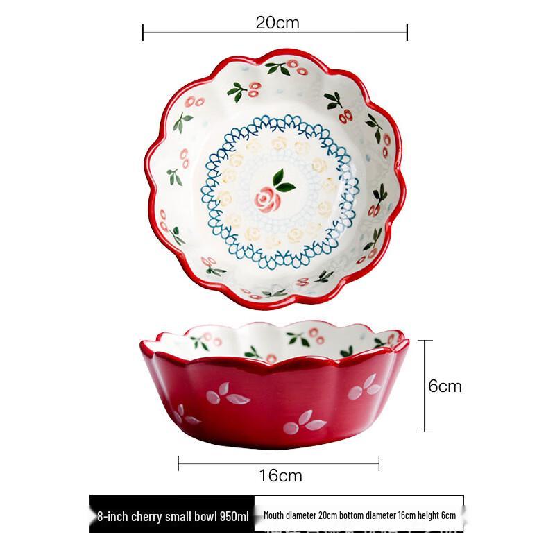 

Cherry Ceramic Breakfast Bowl
