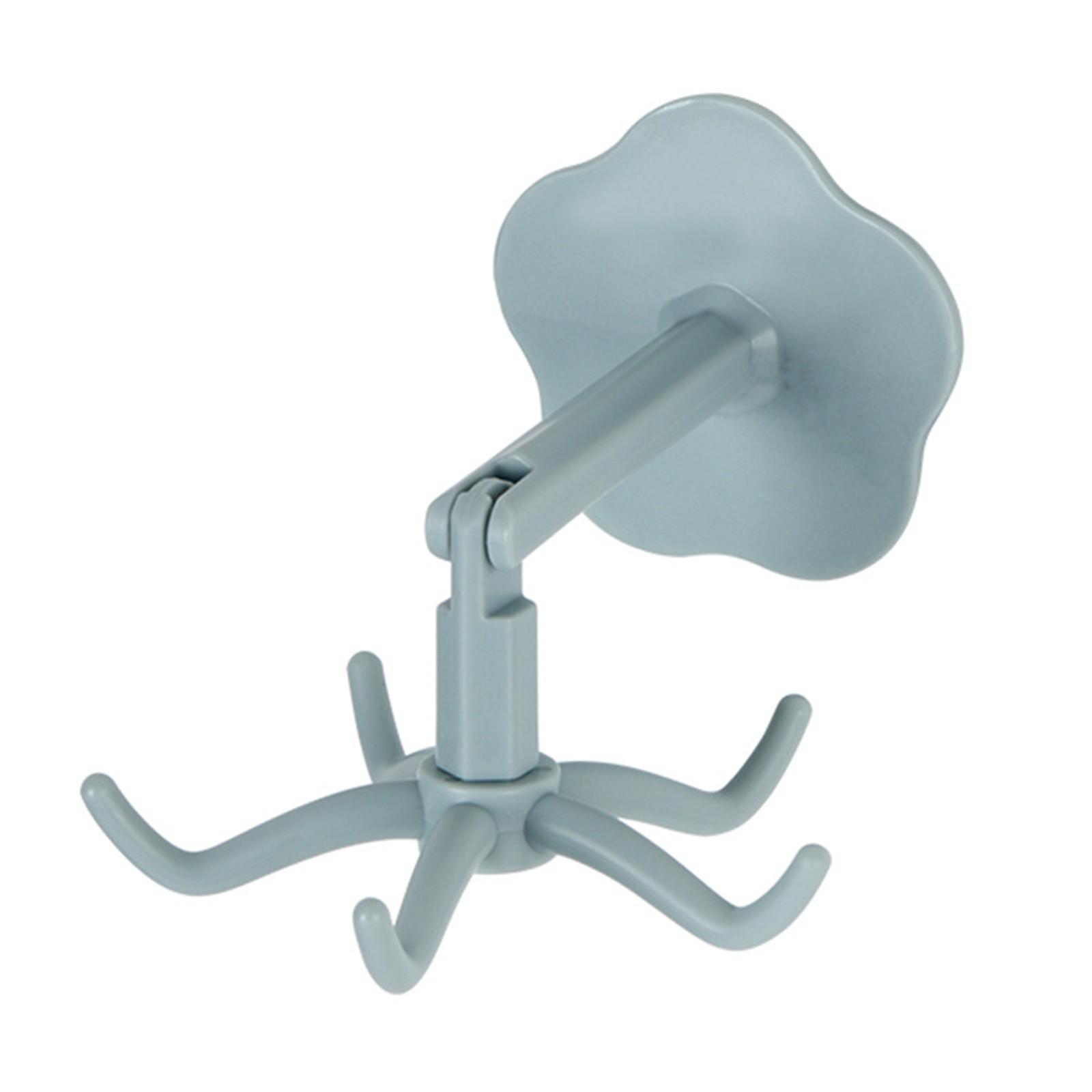 Kitchen Gadgets Accessories Bath Hook Wall Mounted 360° Rotating Coat Hanger One Size синий