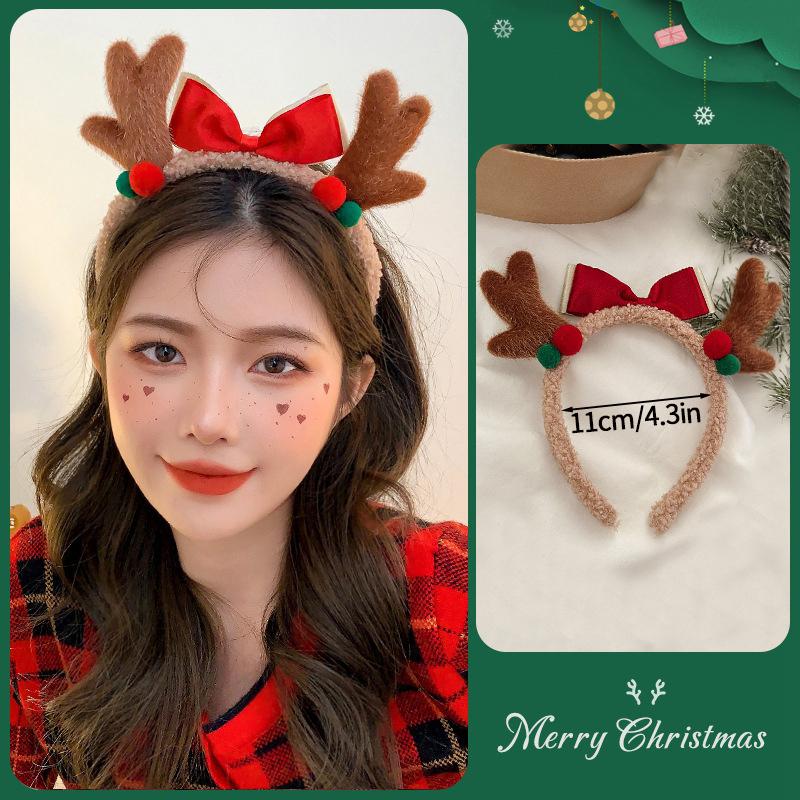 Christmas Hats Christmas Hairpin Decoration Party Headwear Cute Deer Headband Kawaii Hair Accessorie Navidad