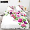 Duvet Cover Set Queen Floral Bedding Elegant Peony Bedding Soft Comforter Cover Set with With 2 Pillowcases 3Pcs Queen Full Size
