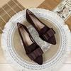 Fashion Flat Shoes for Women Spring and Autumn Retro Butterfly Bow Large Size Women's Shoes 42 43 44 Loafers Women  Ladies Shoes