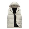 Men's Down Cotton Vest - Autumn/Winter Sleeveless Jacket, Slim Fit, Plus Size, Cap Sleeve, Trendy Casual Solid Color.