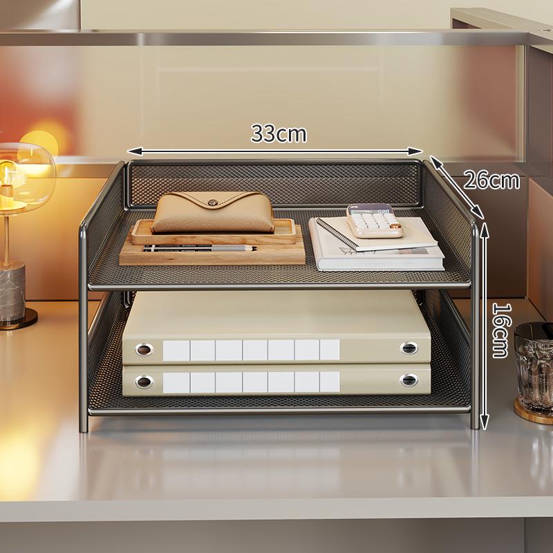 Multi-Functional Metal Document Rack - Large Capacity Office Storage Organizer
