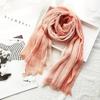 New 190*80cm Artistic Style Striped Cotton Linen Scarf Shawl Men's and Women's Same Style Mori Foulard En Mousseline Scarves