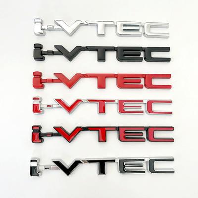 Lettres de Voiture en Métal Chromé 3D Emblème Badge Coffre Arrière Logo IVTEC Autocollant I VTEC Pour City Civic Accord Jazz CRV Accessoires
